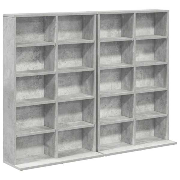 CD kapp 2 tk Betoonhall 65 × 23,5 × 97,5 cm Tehispuit