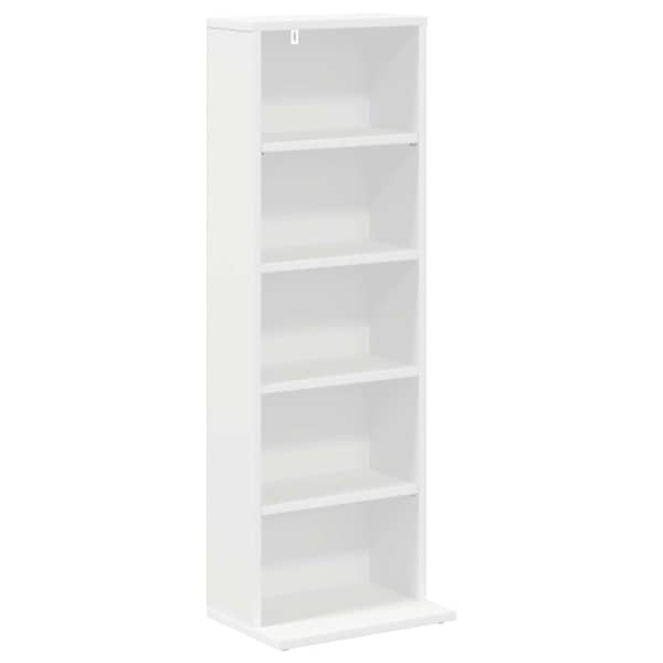 CD kapp Valge 33 × 23,5 × 97,5 cm Tehispuit