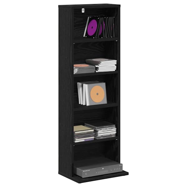 CD kapp Must tamm 33 × 23,5 × 97,5 cm Tehispuit