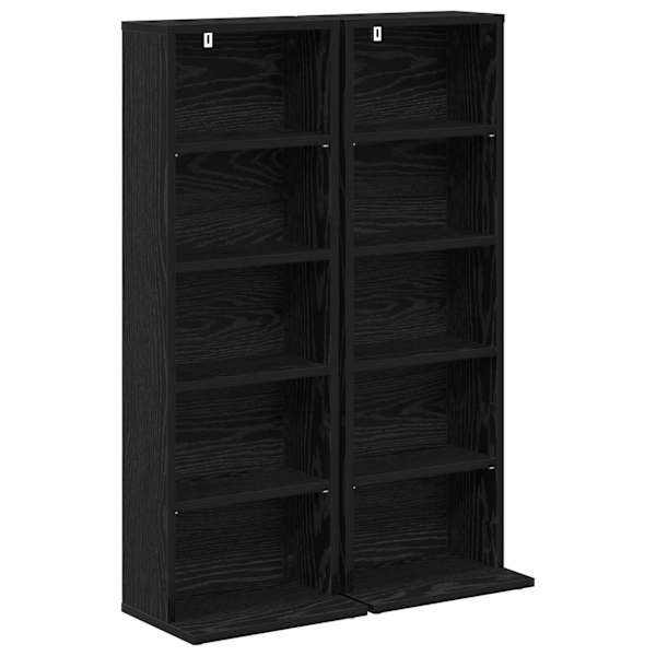 CD kapp 2 tk Must tamm 33 × 23,5 × 97,5 cm Tehispuit