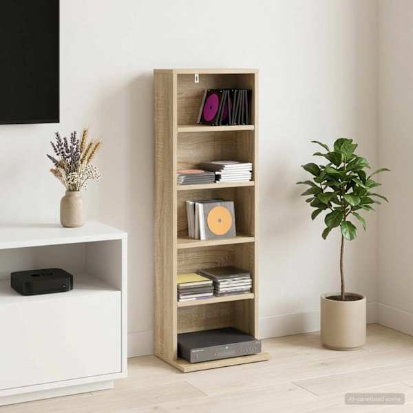 CD kapp Sonoma tamm 33 × 23,5 × 97,5 cm Tehispuit