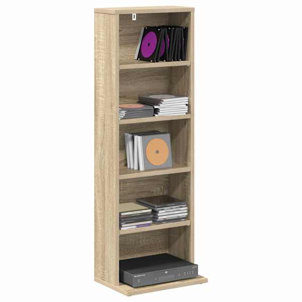 CD kapp Sonoma tamm 33 × 23,5 × 97,5 cm Tehispuit