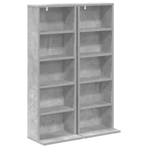 CD kapp 2 tk Betoonhall 33 × 23,5 × 97,5 cm Tehispuit