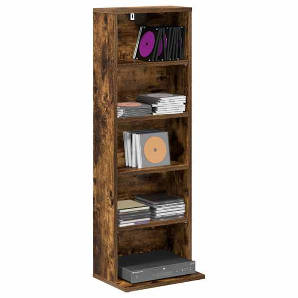 CD kapp Suitsutatud tamm 33 × 23,5 × 97,5 cm Tehispuit