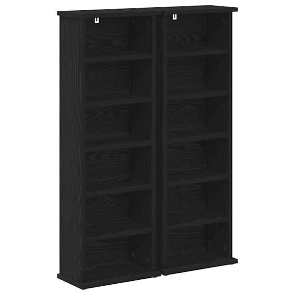 CD kapp 2 tk Must tamm 60 × 17 × 92 cm Tehispuit