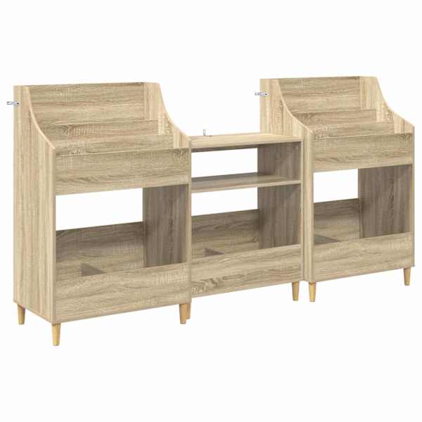 Meedia riiulite komplekt 3 tk Sonoma tamm 212 × 46 × 112 cm
