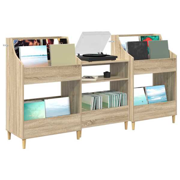 Meedia riiulite komplekt 3 tk Sonoma tamm 212 × 46 × 112 cm