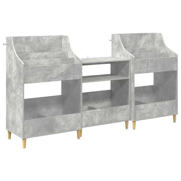 Meedia riiulite komplekt 3 tk Betoonhall 212 × 46 × 112 cm