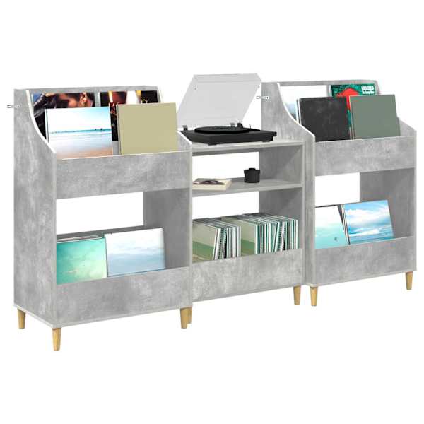 Meedia riiulite komplekt 3 tk Betoonhall 212 × 46 × 112 cm