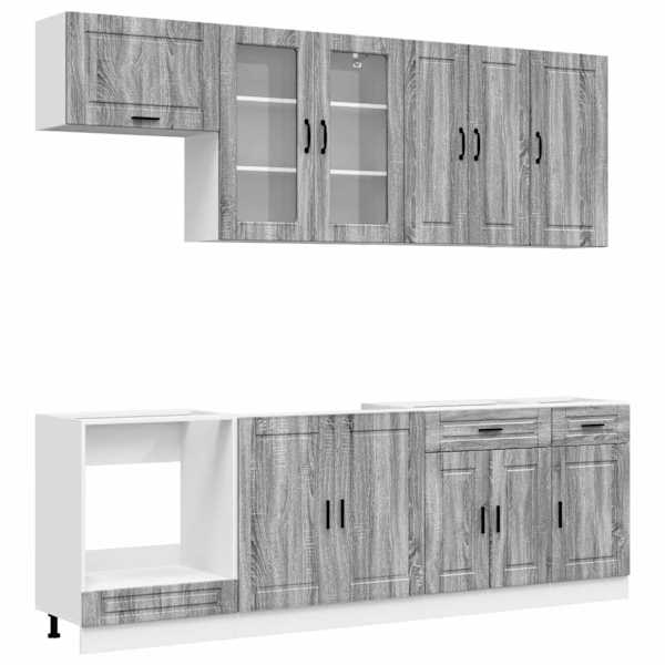 Köögikappide komplekt PORTO 8 tk Hall Sonoma Tehispuit