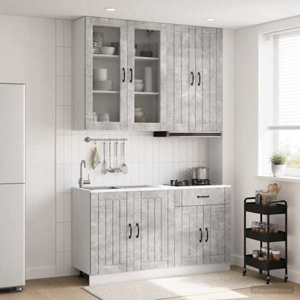 Köök üksus LUCCA 4 tk Betoonhall Tehispuit