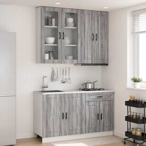 Köögikappide komplekt PORTO 4 tk Hall Sonoma Tehispuit