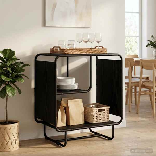 Kummut Must tamm 60 × 37,5 × 64,5 cm Tehispuit