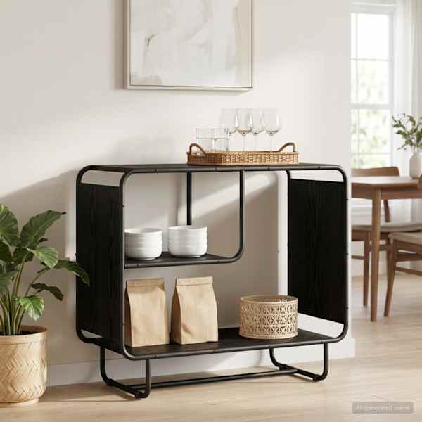 Kummut Must tamm 80 × 37.5 × 64.5 cm Tehispuit
