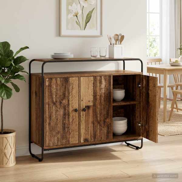 Puhvetkapp Vana puit 102 × 35 × 75 cm Tehispuit