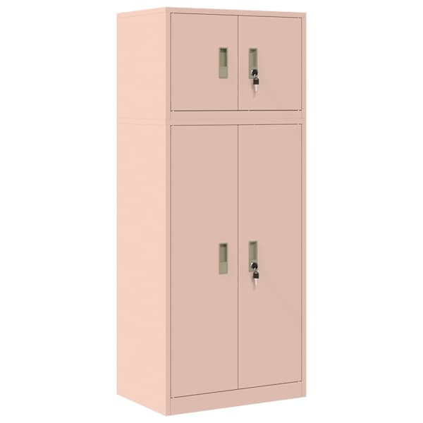 Hoiukapp 2 tk Roosa 60 × 40 × 145 cm Teras Lukustatav