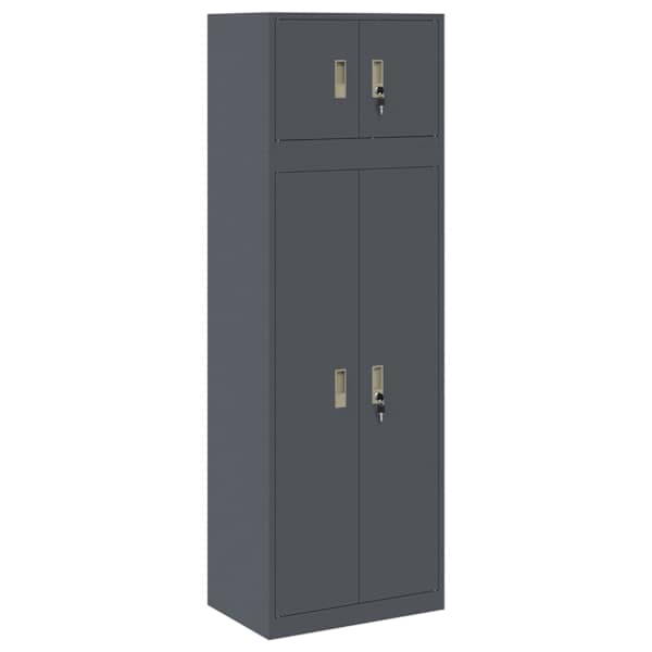 Hoiukapp 2 tk Antratsiit 60 × 40 × 180 cm Teras Lukustatav