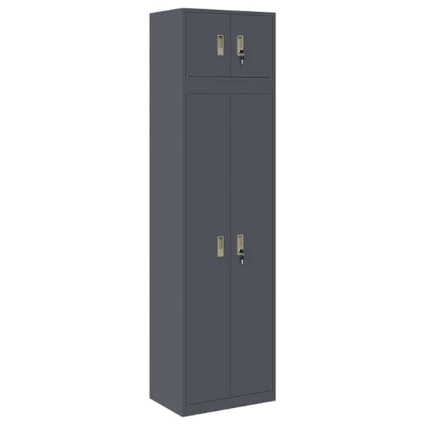 Hoiukapp 2 tk Antratsiit 60 × 40 × 220 cm Teras Lukustatav