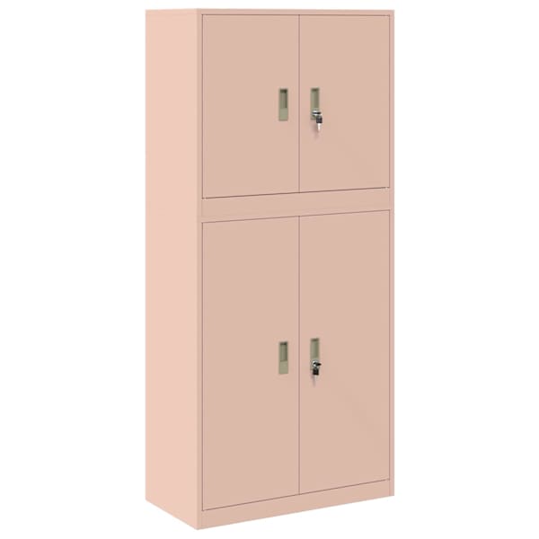 Hoiukapp 2 tk Roosa 80 × 40 × 175 cm Teras Lukustatav