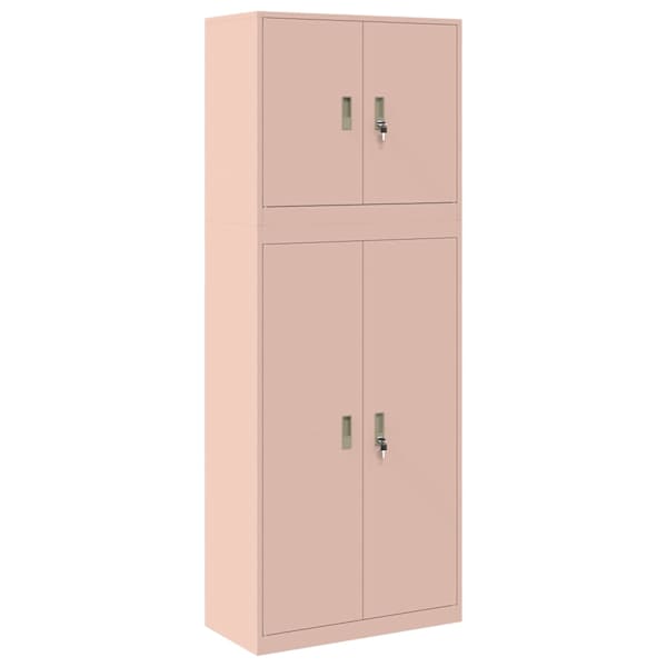 Hoiukapp 2 tk Roosa 80 × 40 × 210 cm Teras Lukustatav