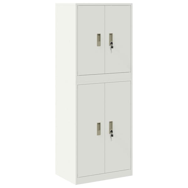 Hoiukapp 2 tk Valge 60 × 40 × 160 cm Teras Lukustatav