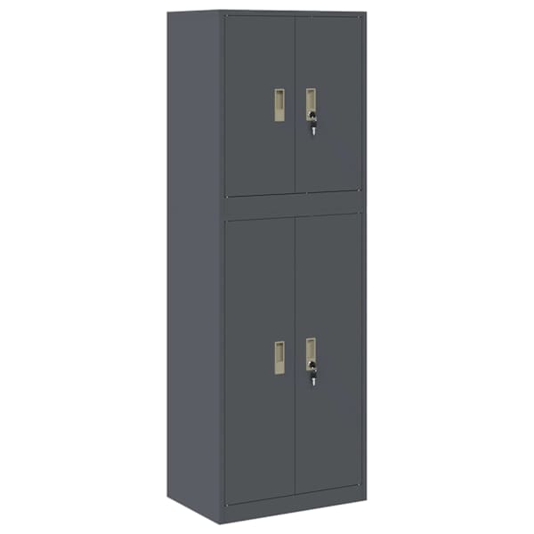 Hoiukapp 2 tk Antratsiit 60 × 40 × 175 cm Teras Lukustatav