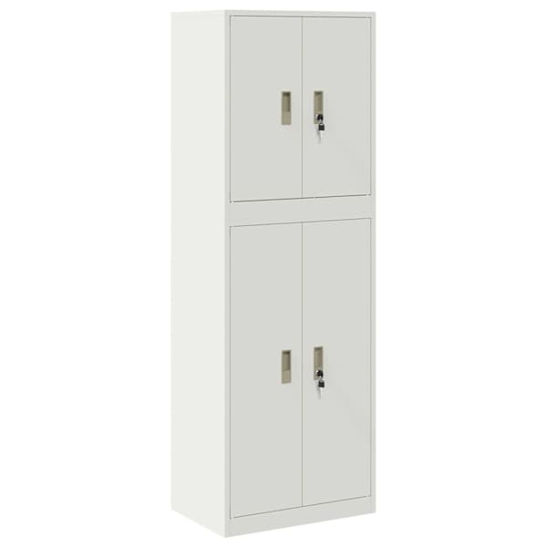 Hoiukapp 2 tk Valge 60 × 40 × 175 cm Teras Lukustatav
