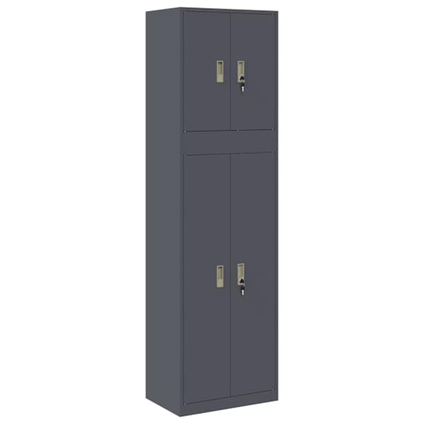 Hoiukapp 2 tk Antratsiit 60 × 40 × 210 cm Teras Lukustatav