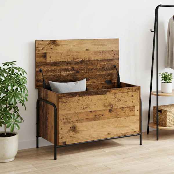 Salvestuskarp Vana puit 80 × 40 × 49,5 cm Tehispuit