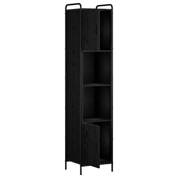 Vannitoa kapp Must tamm 46 × 36 × 181 cm Tehispuit