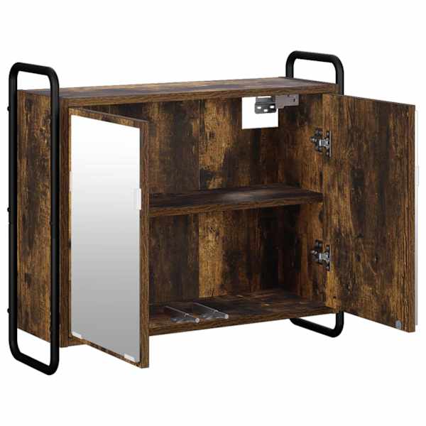 Rippuv vannitoakapid Suitsutatud tamm 64 × 20 × 56,5 cm