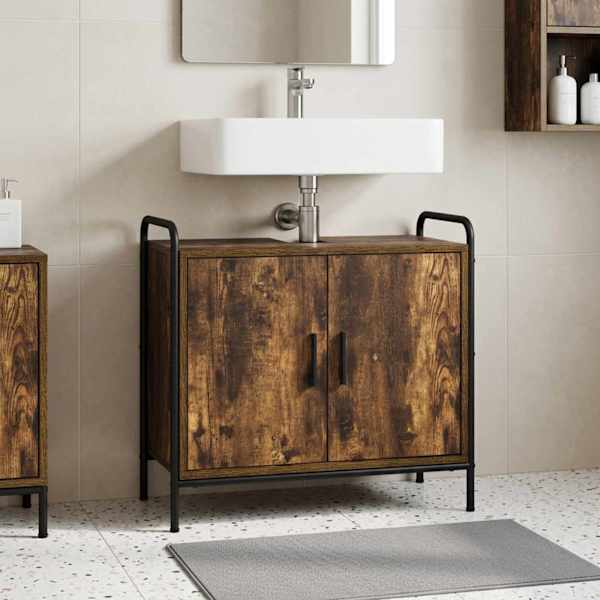 Vannitoa kapp Suitsutatud tamm 65,5 × 34 × 61 cm Tehispuit