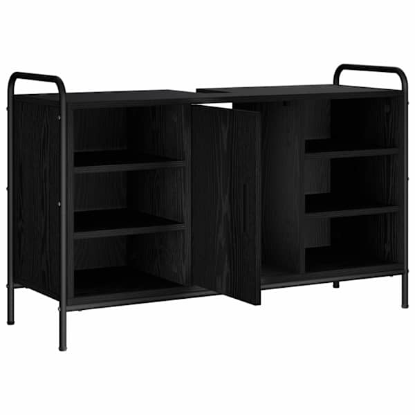 Vannitoa kapp Must tamm 95 × 34 × 61 cm Tehispuit