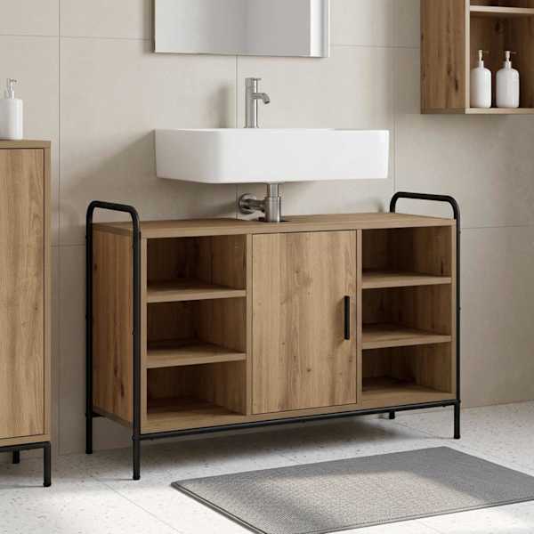 Vannitoa kapp Artisan tamm 95 × 34 × 61 cm Tehispuit