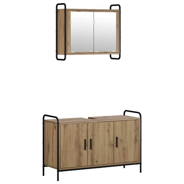 Vannitoa kapikomplekt 2 tk Artisan tamm 65,5 × 34 × 61 cm