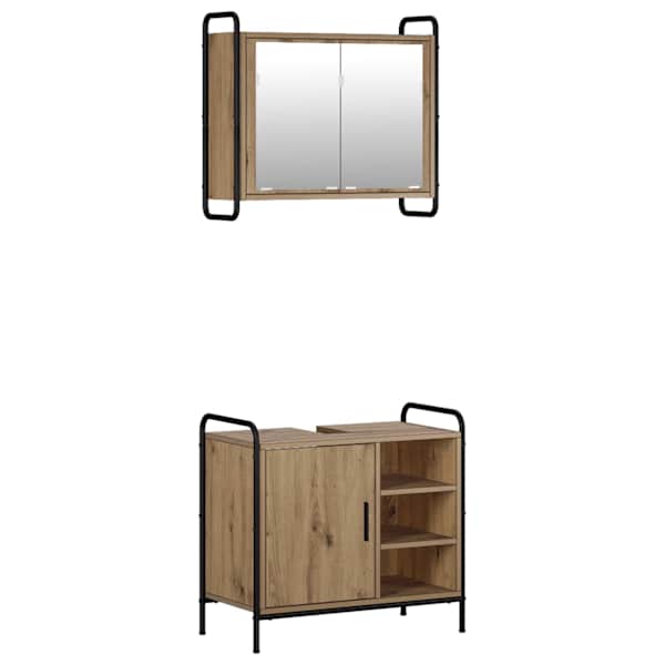 Vannitoa kapikomplekt 2 tk Artisan tamm 65,5 × 34 × 61 cm