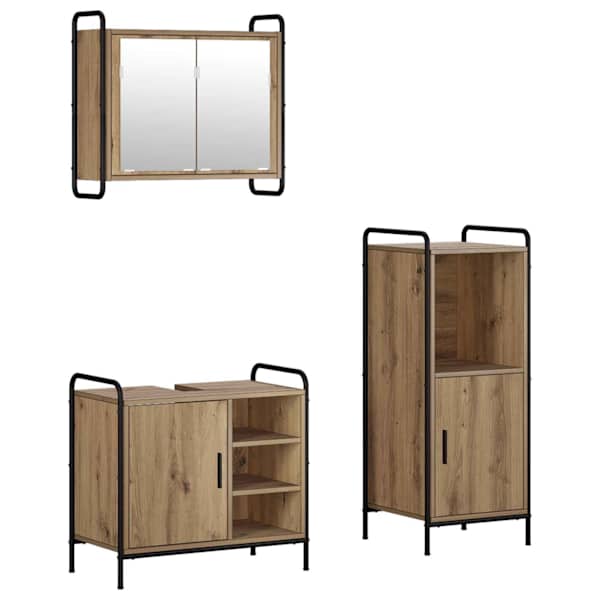 Vannitoa kapikomplekt 3 tk Artisan tamm 40 × 36 × 99,5 cm