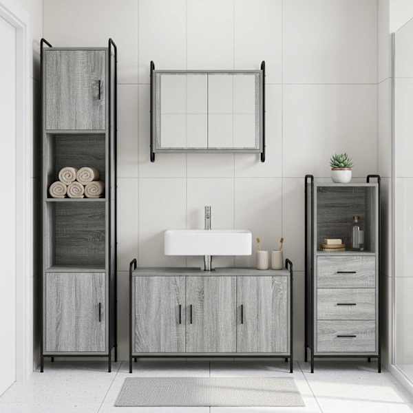 Vannitoa kapikomplekt 3 tk Hall Sonoma 40 × 36 × 109,5 cm