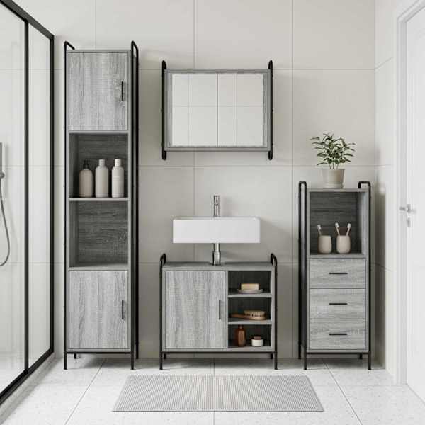 Vannitoa kapikomplekt 3 tk Hall Sonoma 40 × 36 × 109,5 cm