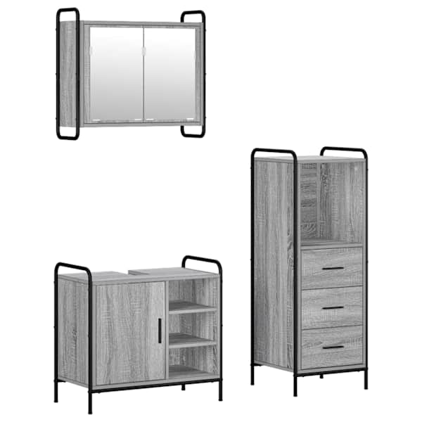 Vannitoa kapikomplekt 3 tk Hall Sonoma 40 × 36 × 109,5 cm