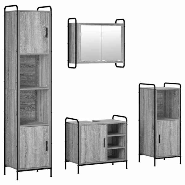Vannitoa kapikomplekt 4 tk Hall Sonoma 40 × 36 × 181 cm