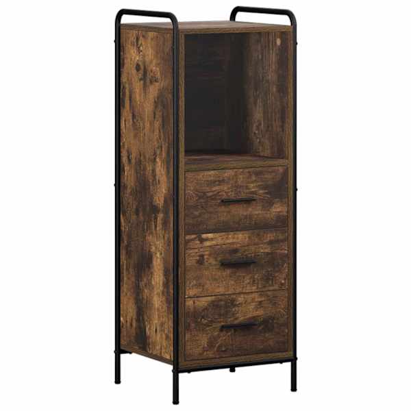 Vannitoa kapikomplekt 4 tk Suitsutatud tamm 40 × 36 × 200,5 cm