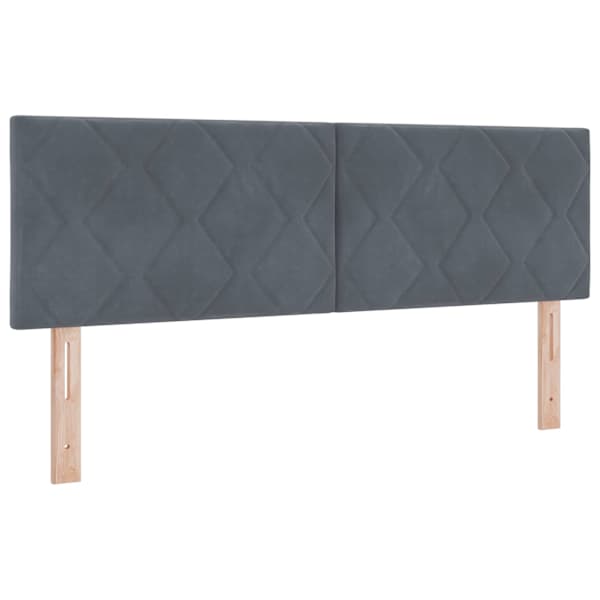 Kontinentaalvoodi koos madratsiga, tumehall, 140 × 200 cm, samet — mudel 3450735