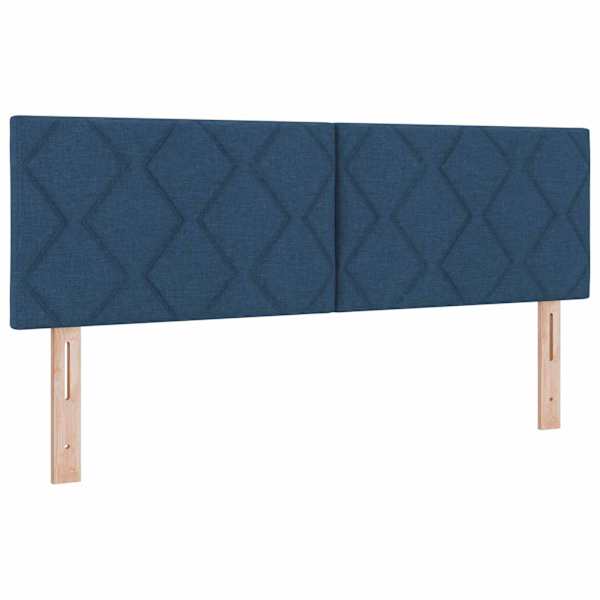 Kontinentaalvoodi koos madratsiga, sinine, 160 × 200 cm, kangas — mudel 3451006