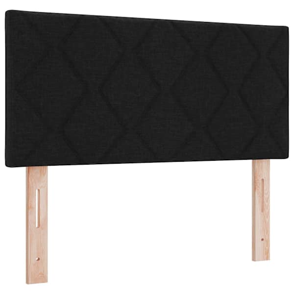 Kontinentaalvoodi koos madratsiga, must, 90 × 190 cm, kangas — mudel 3451110