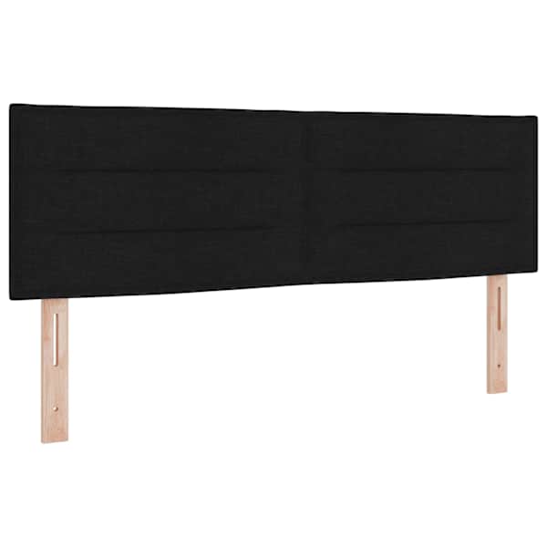 Kontinentaalvoodi koos madratsiga, must, 160 × 200 cm, kangas — mudel 3451243