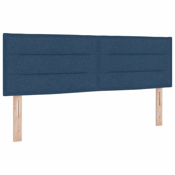 Kontinentaalvoodi koos madratsiga, sinine, 140 × 190 cm, kangas — mudel 3451460