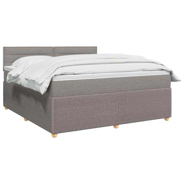 Kontinentaalvoodi koos madratsiga, pruunikashall, 180 × 200 cm, kangas — mudel 3451521