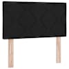 LED-valgustusega kontinentaalvoodi koos madratsiga, must, 90 × 200 cm — mudel 3451863