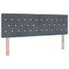 LED-valgustusega kontinentaalvoodi koos madratsiga, tumehall, 140 × 190 cm, samet — mudel 3452169